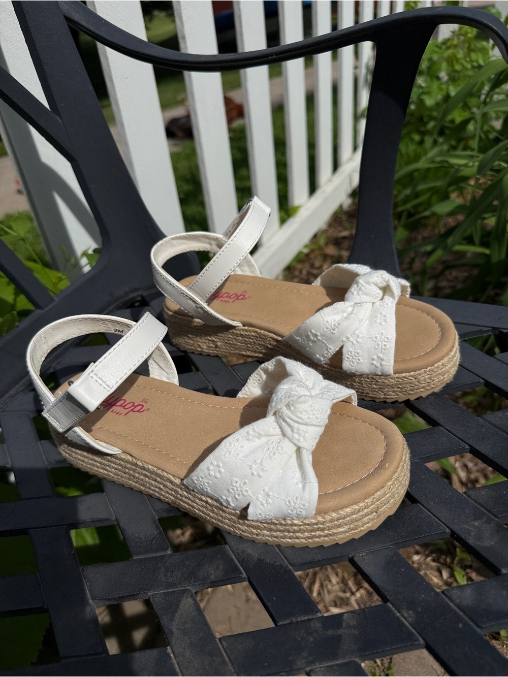 Jellypop Girls White Espadrille Sandals
